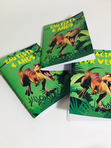Libritos Para Colorear Personalizados X 20 Dino Verde 1