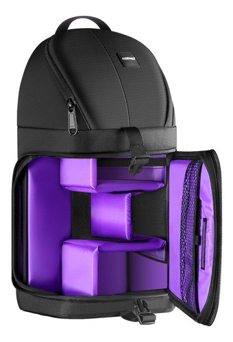 Mochila Bolso Para Camara Dslr Y Accesorios Neewer Morado 0