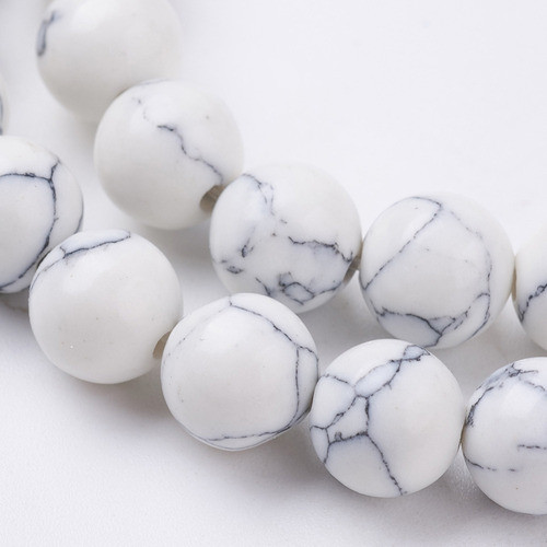 Tira De Piedra Howlite Sintético 6mm 1