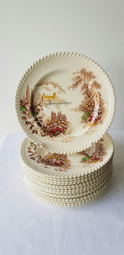 Plato Llano Loza Inglesa Johnson Bros Castle On The Lake C/u 0