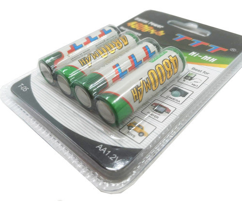 Pilas Recargables Común Doble Aa X4 Batería Linterna Juguete 0