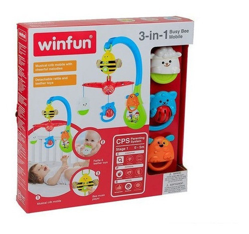 Movil Cunero Musical Para Bebe 0856 Marca Winfun 0