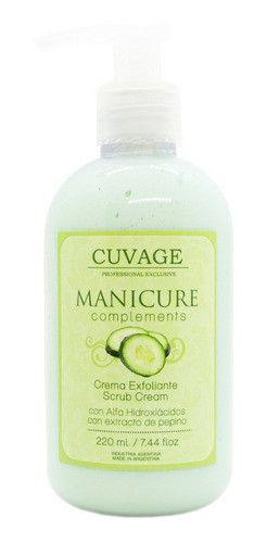 Cuvage Scrub Cream Crema Manos Exfoliante Hidratante 220ml 0