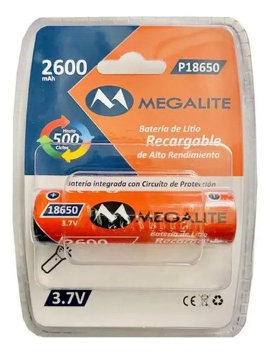 Pila Batería 18650 Recargable 3.7 Volts 2600mah X 2 Unidades 1