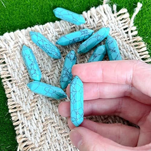 Piedras De Quarzo Pendulo Sky Blue 10u De  33x10mm 1