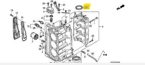 Reten De Motor Honda Bf 50 Original Genamax 1