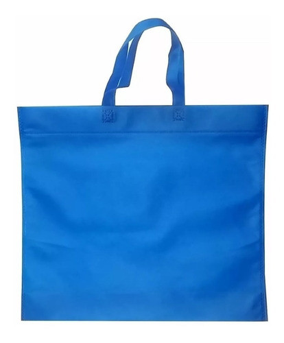 100 Bolsas De Friselina Tela Ecologica 40x45 80g Azul Lisas 0