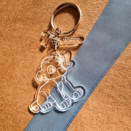 Souvenir Llavero Con Dije Rey León Acrílico X25 Unid 1