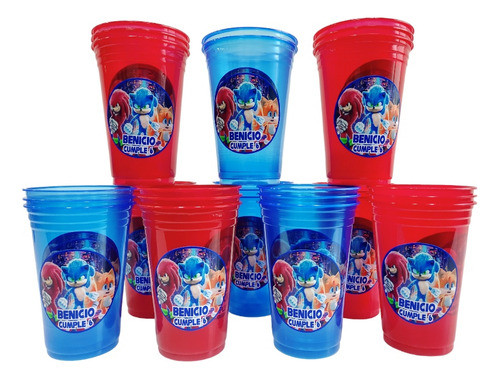 Platos Sonic Descartables Decoración Cumpleaños 1