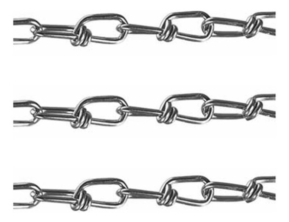 Cadena Nudo Hierro Galvanizado Nº 17 Rollo X 25 Mts Metros 0