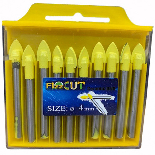 Mechas Placa Tugnsteno P/ Vidrio Porcelanato 4 Mm X 10 Pz S. 0