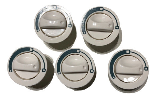 5 Perillas Orbis Convecta /donna 6mm Blanca Y 2 Pulsadores 0