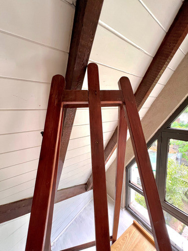 Atril De Pintura Artistica Antiguo De Cedro Macizo Regulable 1