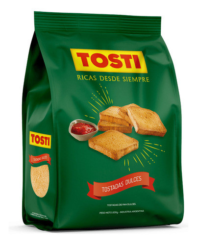Pack X 6 Tostadas Tosti Dulces X 200 Grs 0