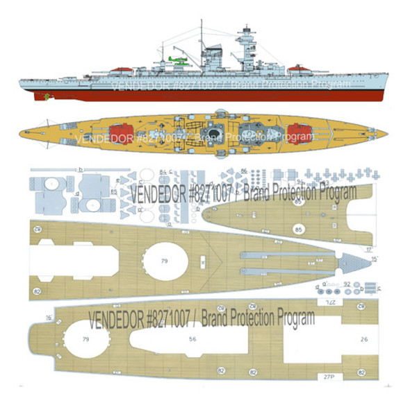 Admiral Scheer + U-25 1.200 Papercraft 0