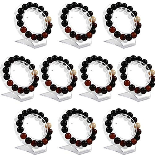 Sccsport 10 Piezas Claro Joyeria Pulsera Soporte De Exhibici 0