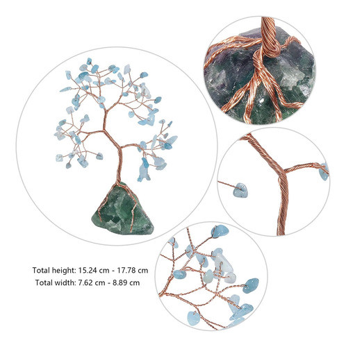 Tumbeelluwa Árbol Dinero Con Piedras Cristal Natural Feng 1
