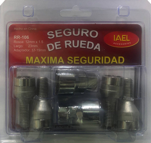 Seguro Rueda Antirobo 4 Bulones +seg 6 1