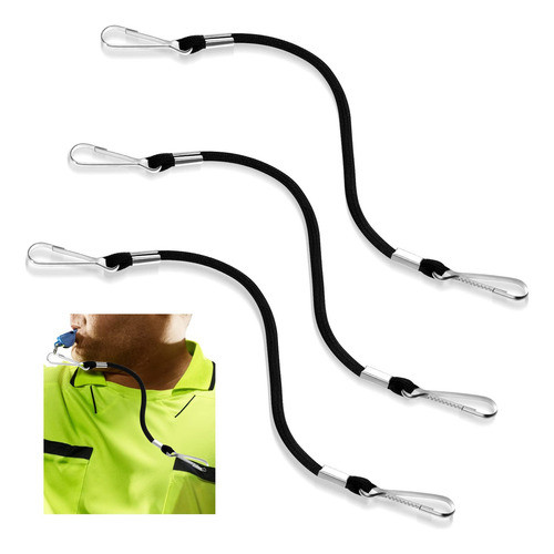 3 Cuerdas De Silbato, Cordón Corto, Doble Clip, Cordón De. 0