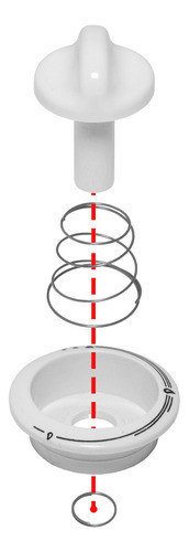 5 Perillas Reemplazo Whirlpool Ciegas Invisibles Blancas 1
