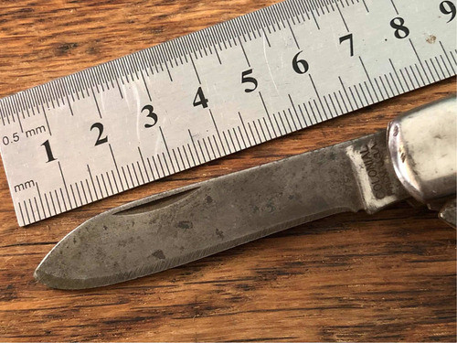 Navaja Antigua Colonial Made In Usa 6,8 Cm Hoja Y 16 Cm Larg 1