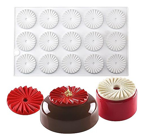 Molde Redondo De Silicona Con Forma De Engranaje Para Decora 1