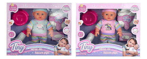 Bebote Tiny Bebe Hase Pis Con Pañal Completa Muñeca Juguete 0