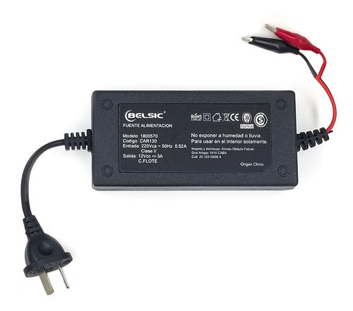 Cargador Automatico De Bateria Flote 12v 3a Baterias Flote 0