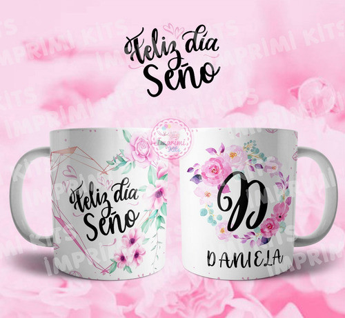 Plantillas Tazas Día Del Maestro Iniciales Nombres Sublimar 1