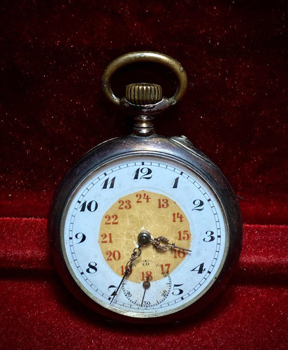 Antiguo Reloj Se Bolsillo Plata 0.800 Remontour 10 Rubis 1