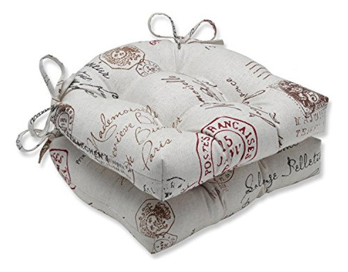 Almohada Perfecta Francés Postale Reversible Silla Pad Conju 0