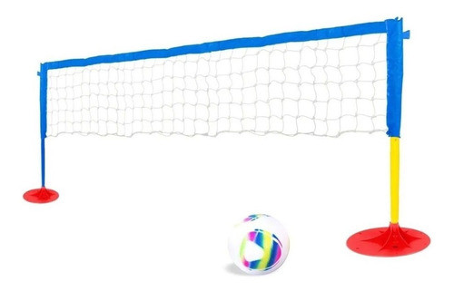 Voley Para Pileta 2 Bases 4 Mástiles Red Pelota Serabot - Sm 0