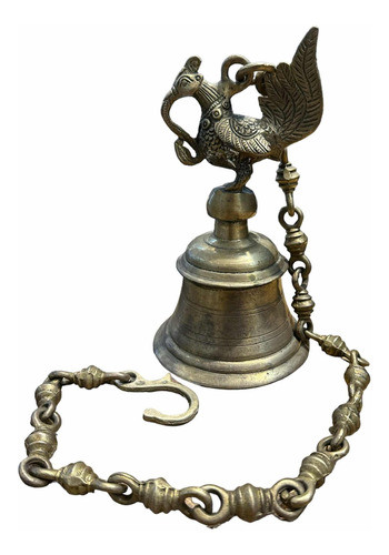 Campana De Bronce Macizo Nro 13-importado De La India 0