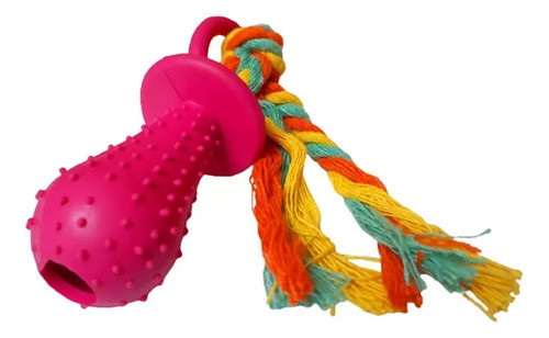 Mordillo Juguete Mascota Chupete Cascabel Colores Soga 1