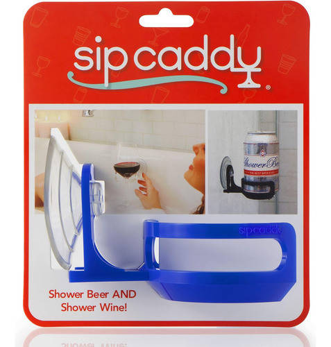 Sipcaddy Bath   Shower Portavasos Portátil Ventosa Azul 1