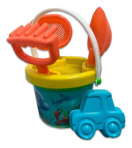 Set Juego De Playa Balde Pala Rastrillo Colador Duravit 0