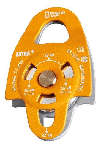 Singing Rock Pulley Extra Plus Polea Con Punto De Anclaje In 0