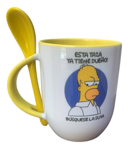 Tazas Simpson Con Cuchara En Varios Colores 1