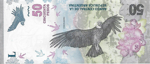 Billete Argentina $ 50 Condor Reposicion Sin Circular Palerm 1