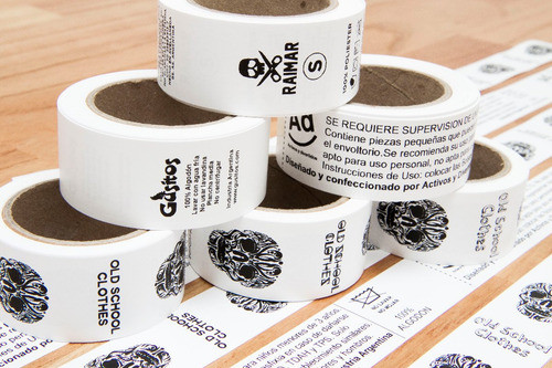 500 Etiquetas Poliamida Composicion O Logo Para Indumentaria 0