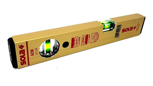 Nivel De Mano Aluminio Magnético 30cm 2 Burbujas Sola Azm30 0