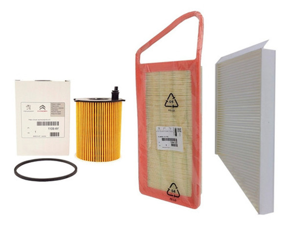 Combo Filtros Aire Aceite Nafta  Peugeot 207 1.4 Hdi 0