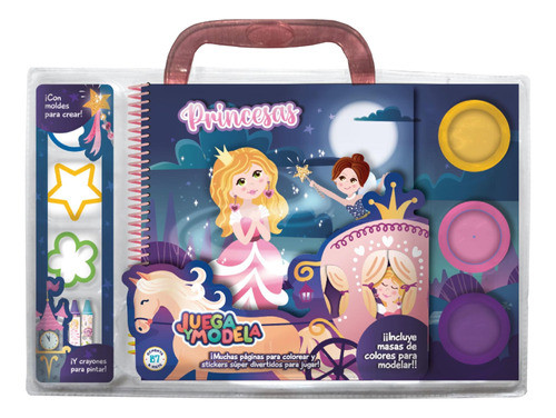 Set Valija Infantil Para Pintar Jugar Modelar Princesas 0