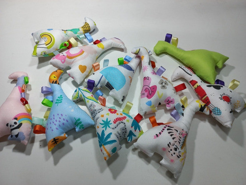 Jirafa Apego De Tela Juguete Didáctico Sonajero Bebes 1