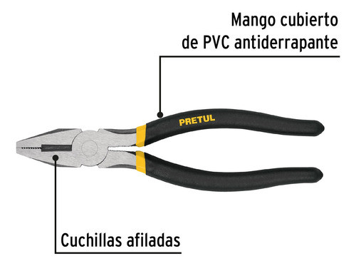 Pinza Para Electricista De 8  200mm Pretul 22708 1