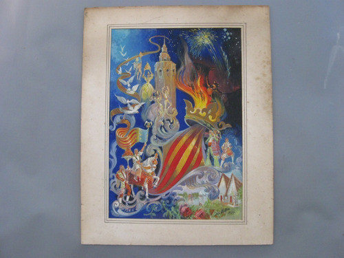 Pintura Tecnica Mixta De Jose Maria Mas. Valencia, España 0