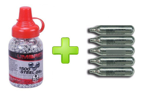 Balines Umarex Bbs 4,5 X 1500 + 5 Co2 De 12grs 1