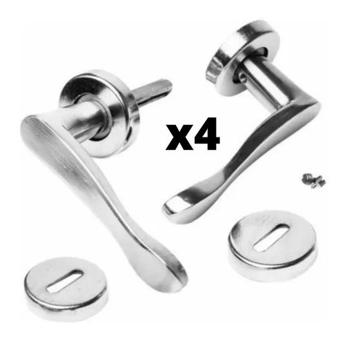 Picaporte Puerta Placa Interior Limay X4!! 0