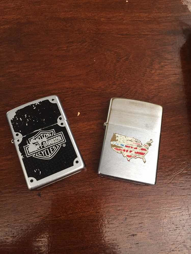 Zippo X 2 Usa Stars & Stripes America Y Carbon Fiber Harley 0