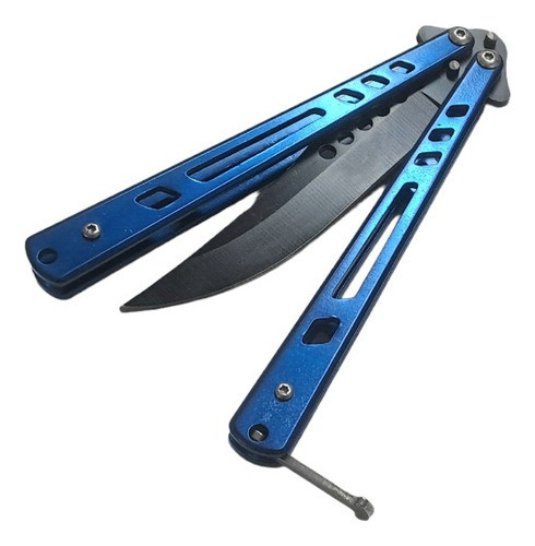 Sevillana Navaja Mariposa Mango Azul 1